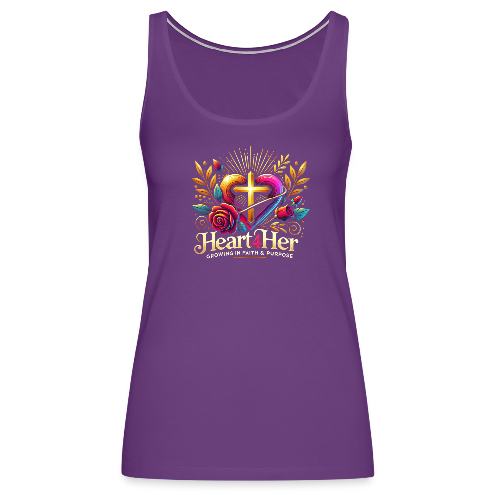 Heart4Her Women’s Premium Tank Top - purple