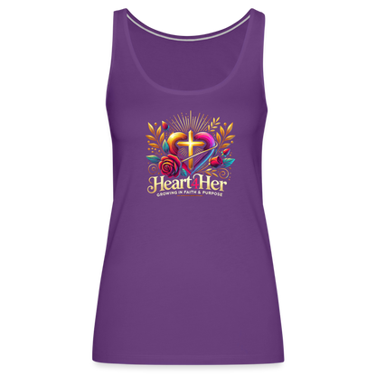 Heart4Her Women’s Premium Tank Top - purple