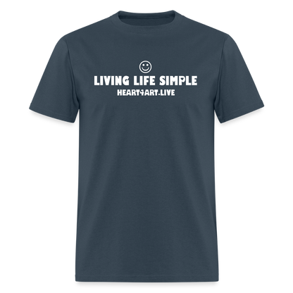 LIVING LIFE SIMPLE SPREAD LOVE Unisex Classic T-Shirt -  blue dusk