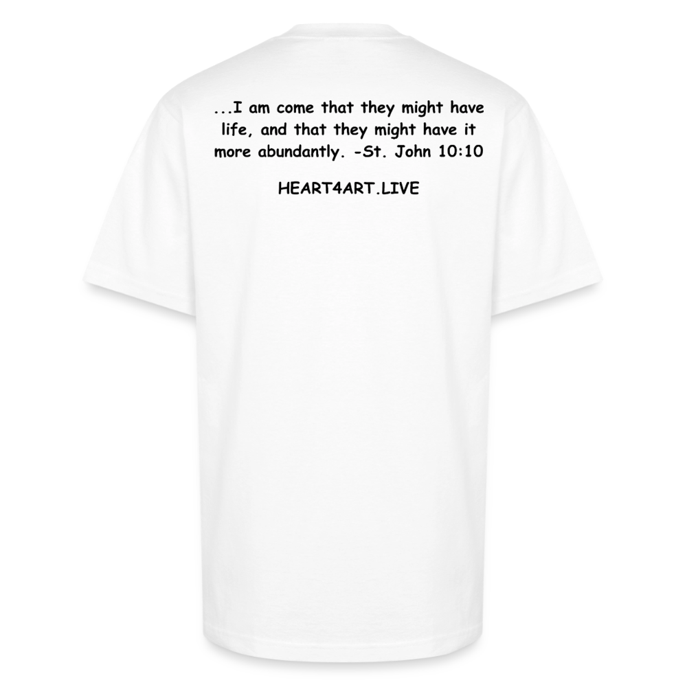 SPREAD LIFE Unisex Oversized Heavyweight T-Shirt - white