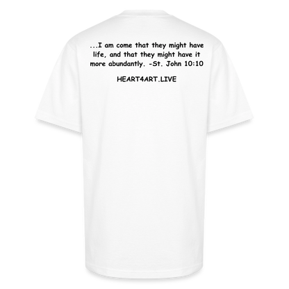 SPREAD LIFE Unisex Oversized Heavyweight T-Shirt - white