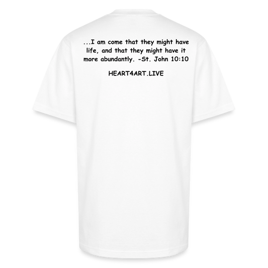SPREAD LIFE Unisex Oversized Heavyweight T-Shirt - white