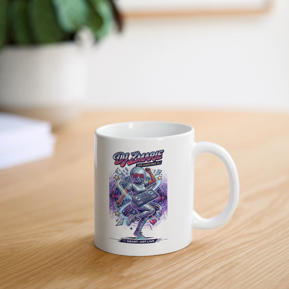 DJ ZMARIE "THE DANCING DJ" Coffee/Tea Mug (WHITE) - white