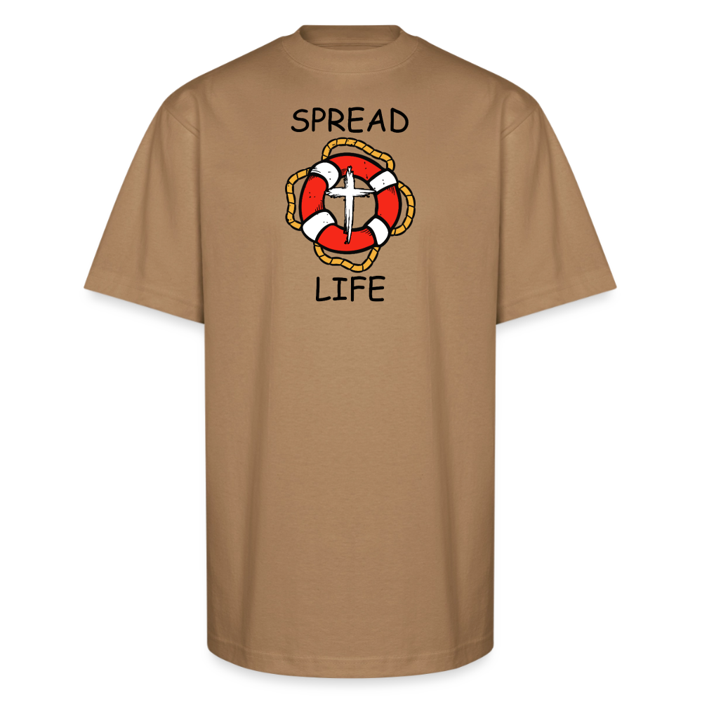 SPREAD LIFE Unisex Oversized Heavyweight T-Shirt - khaki