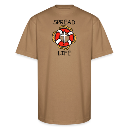 SPREAD LIFE Unisex Oversized Heavyweight T-Shirt - khaki