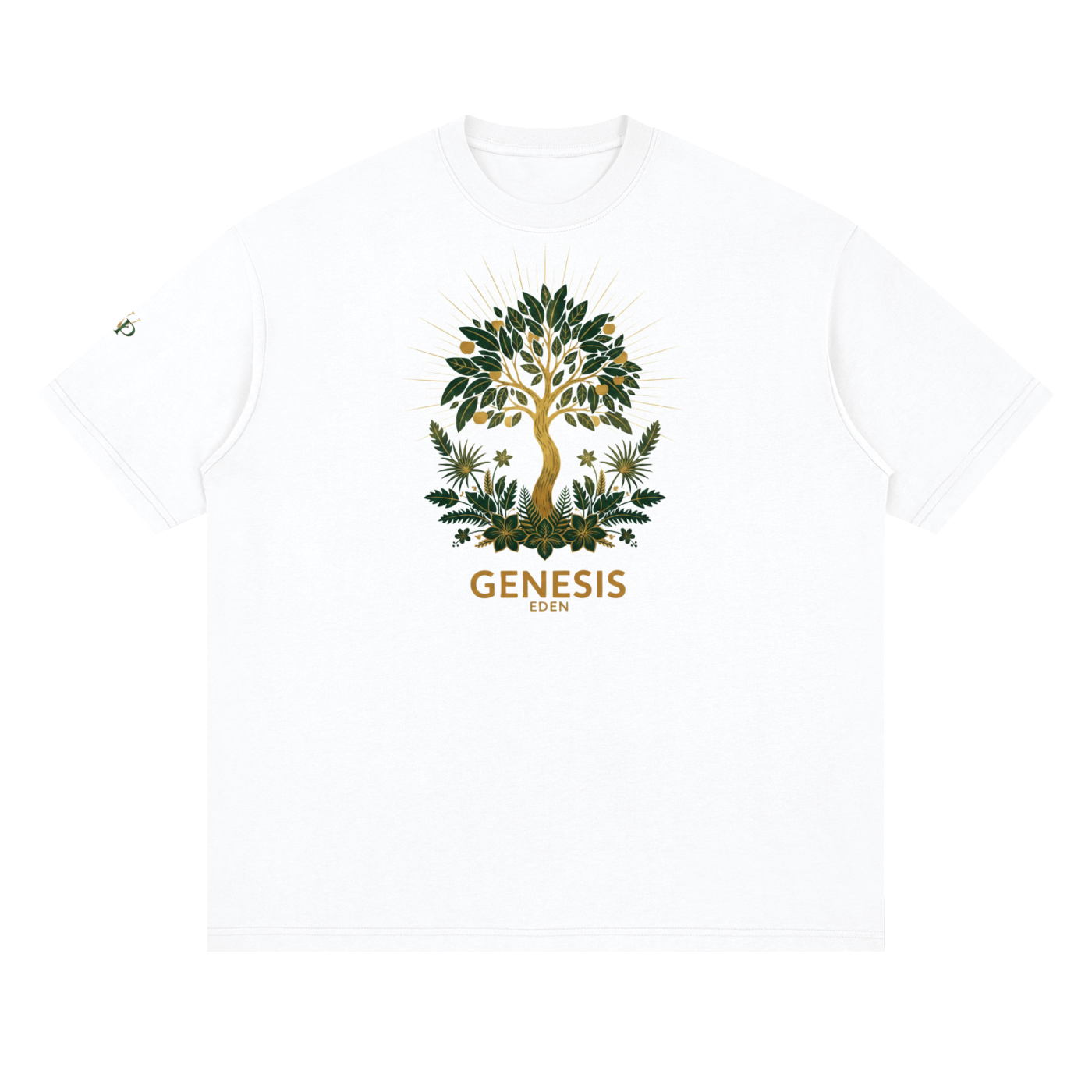THE GENESIS COLLECTION- The Garden Unisex Streetwear Loose Drop Shoulder T-Shirt