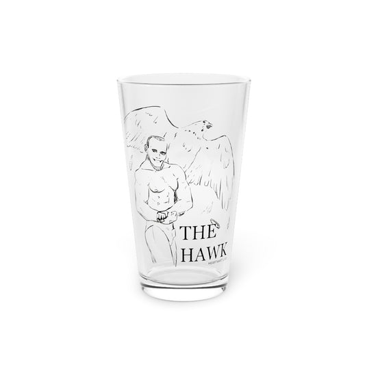 THE HAWK Pint Glass, 16oz