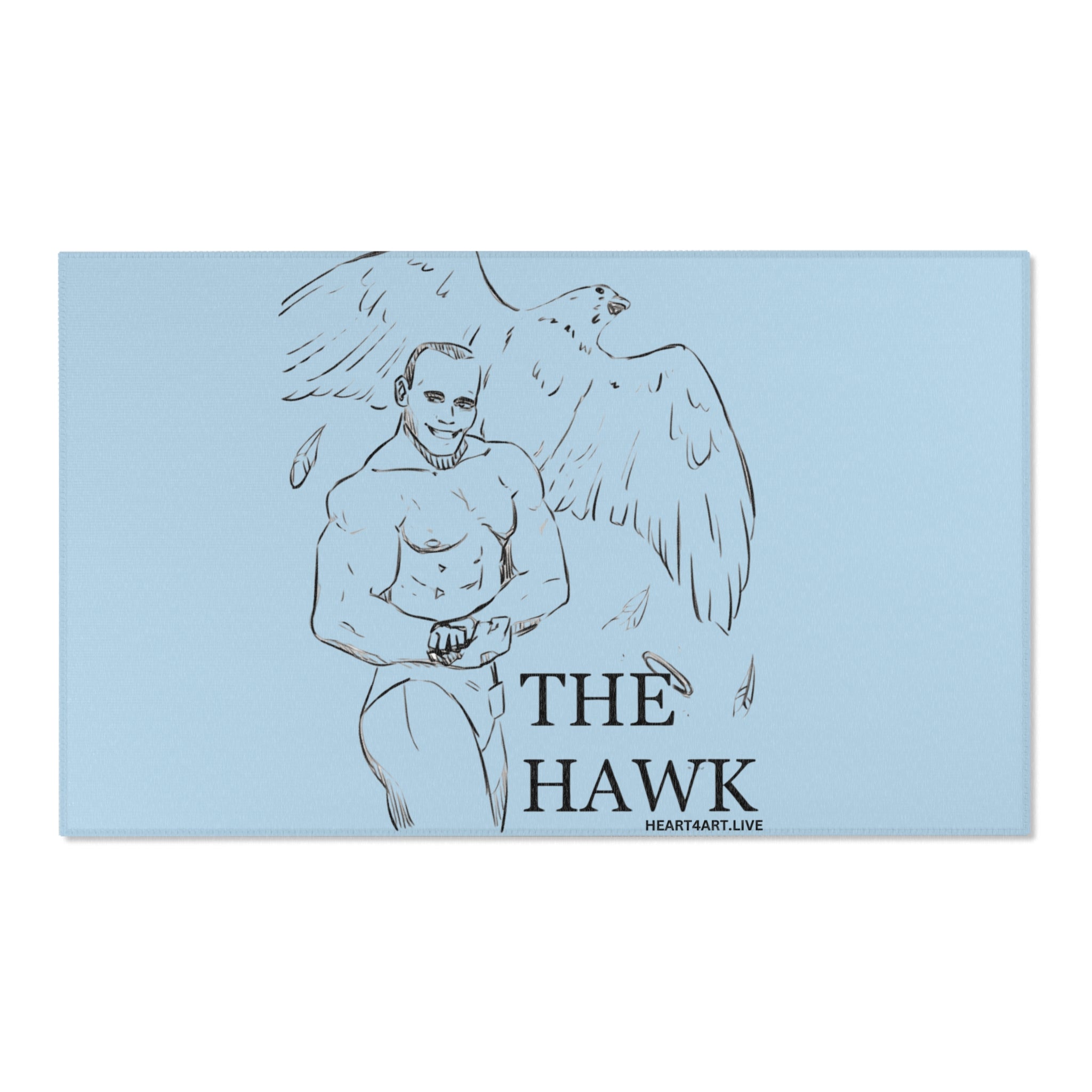 THE HAWK Area Rugs (Light Blue)