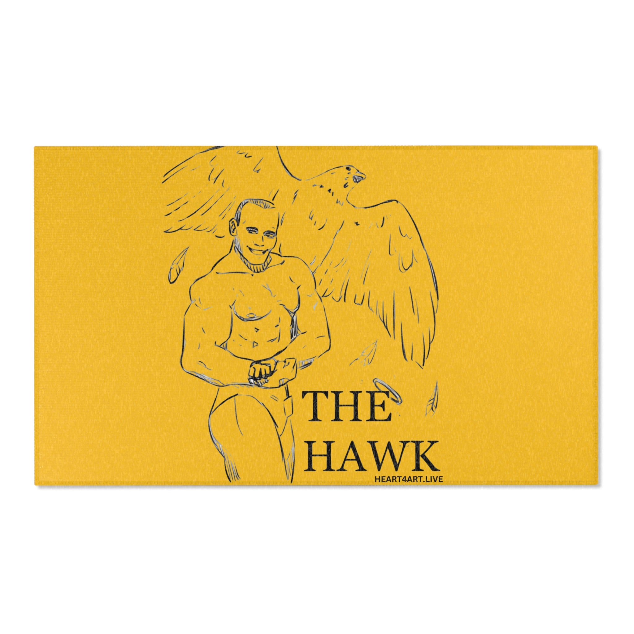 THE HAWK Area Rugs (Gold)