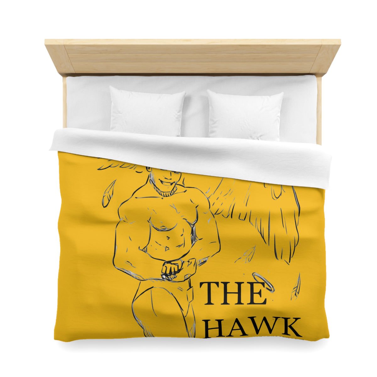 THE HAWK Microfiber Duvet Cover (Gold)