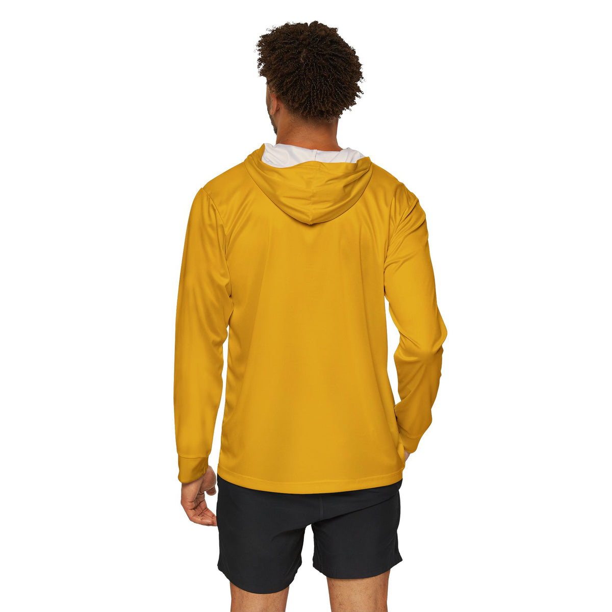 THE HAWK Men's Sports Warmup Hoodie (AOP) Gold