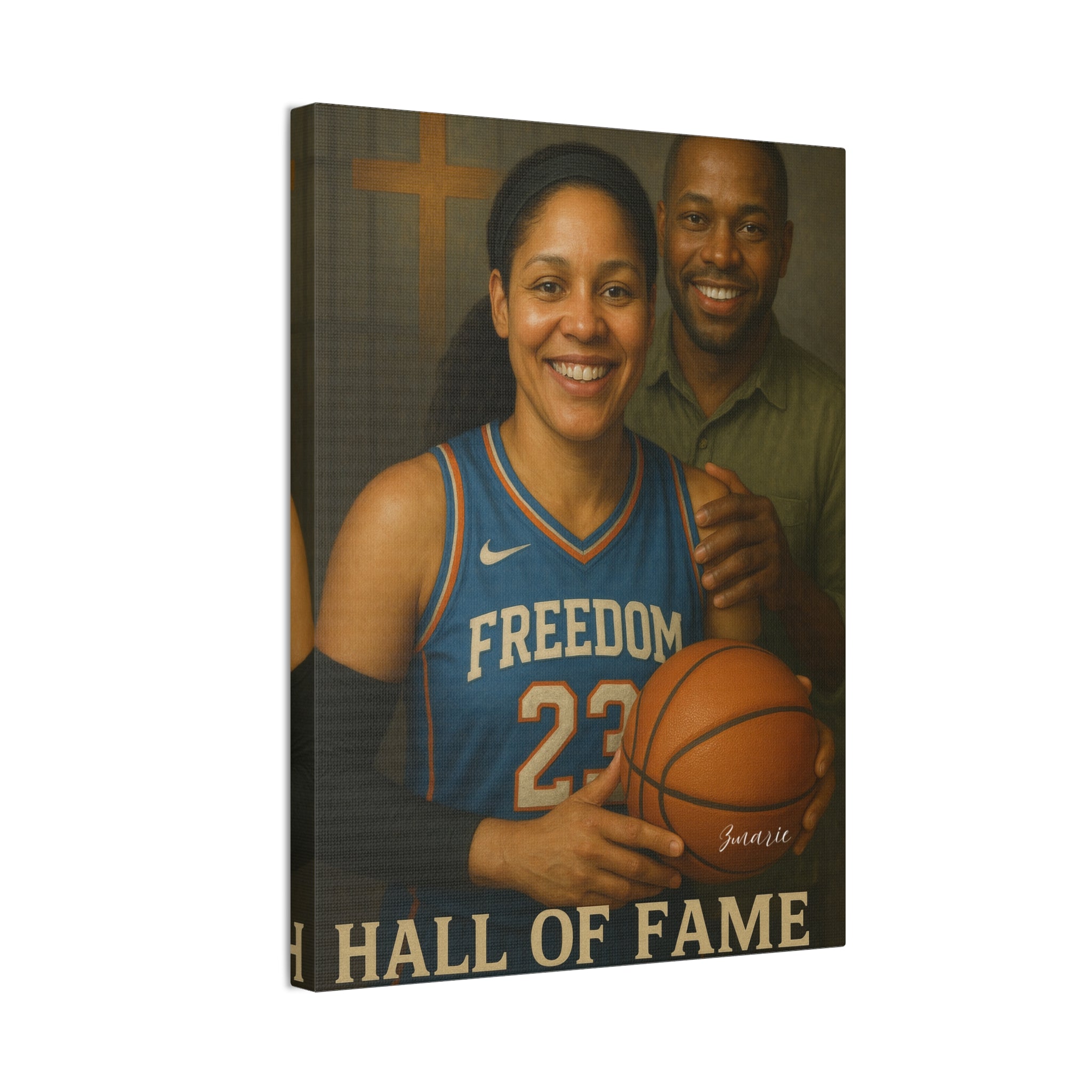 TRIBUTE TO A TRUE FEMALE CHRISTIAN ATHLETE Canvas Stretched, 0.75"