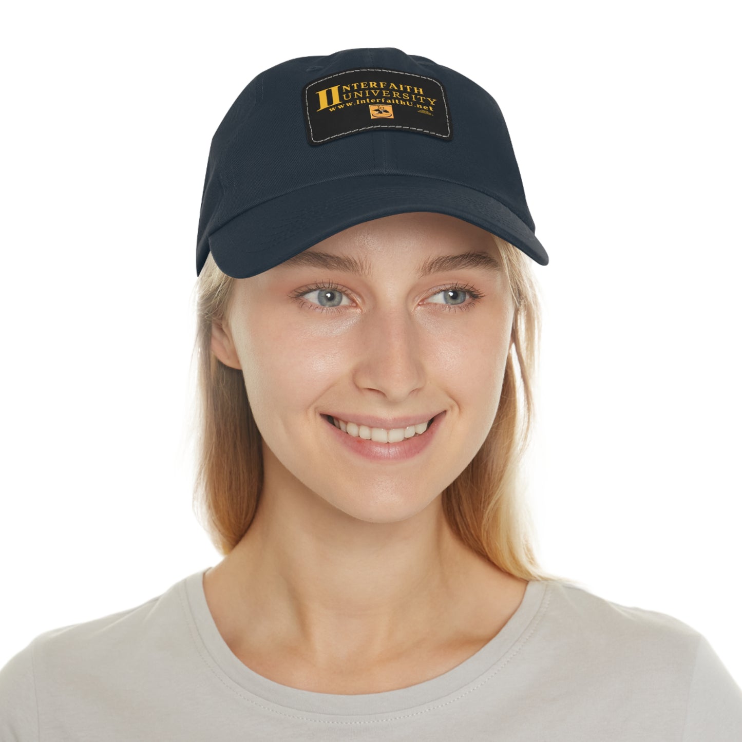 Interfaith University Hat with Leather Patch (Rectangle)