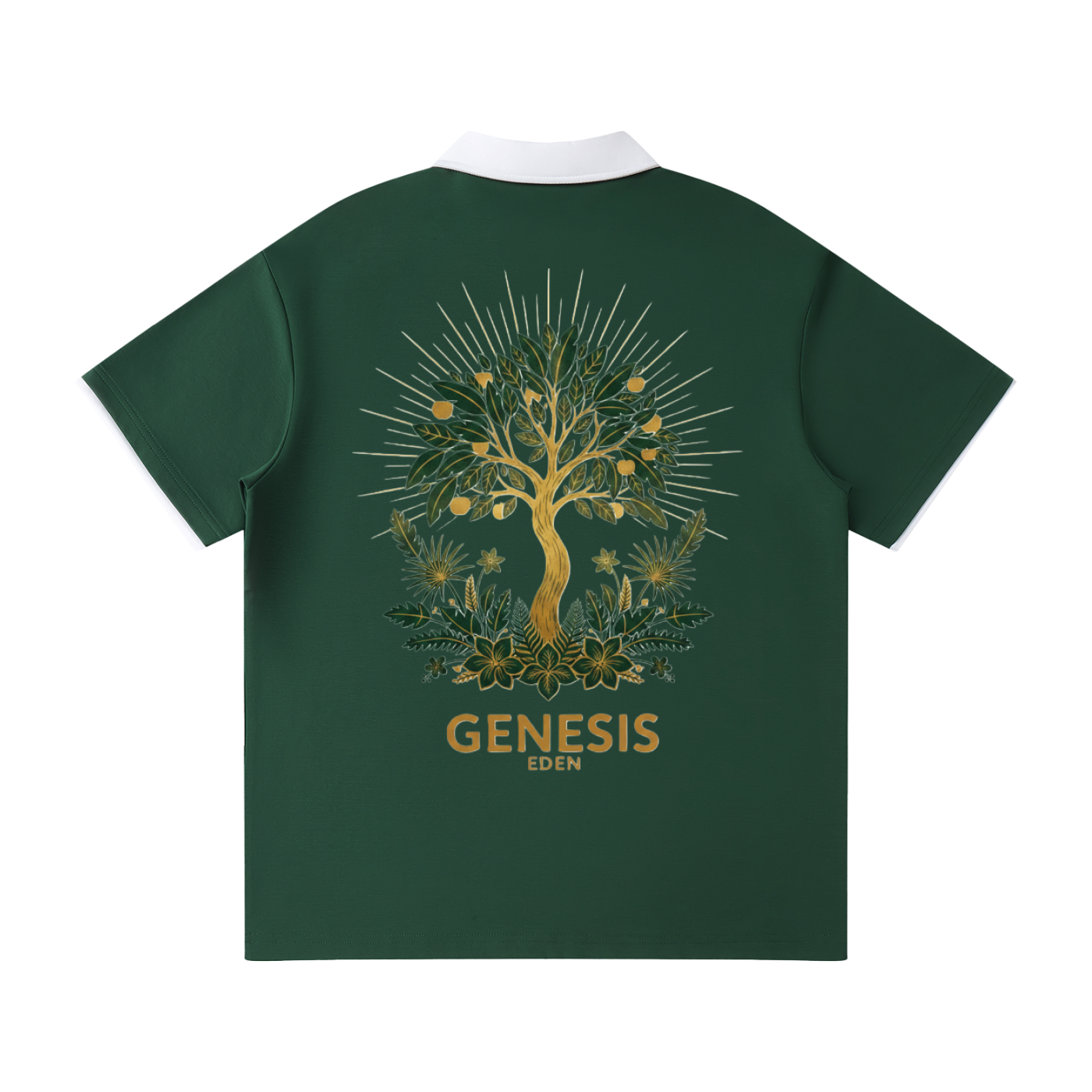 THE GENESIS COLLECTION: GARDEN Unisex Contrast Collar Raglan Polo Shirt