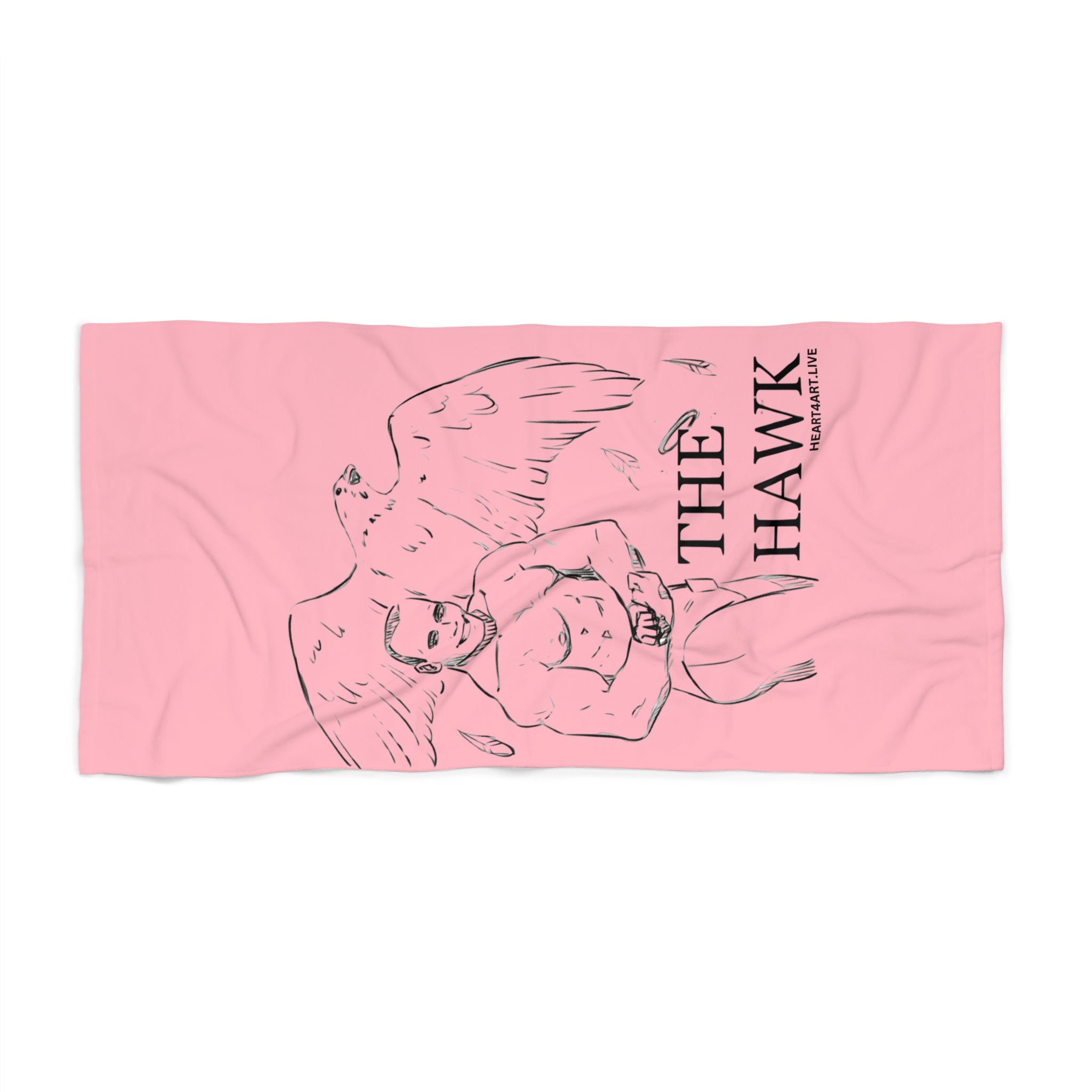 THE HAWK Beach Towel (Light Pink)