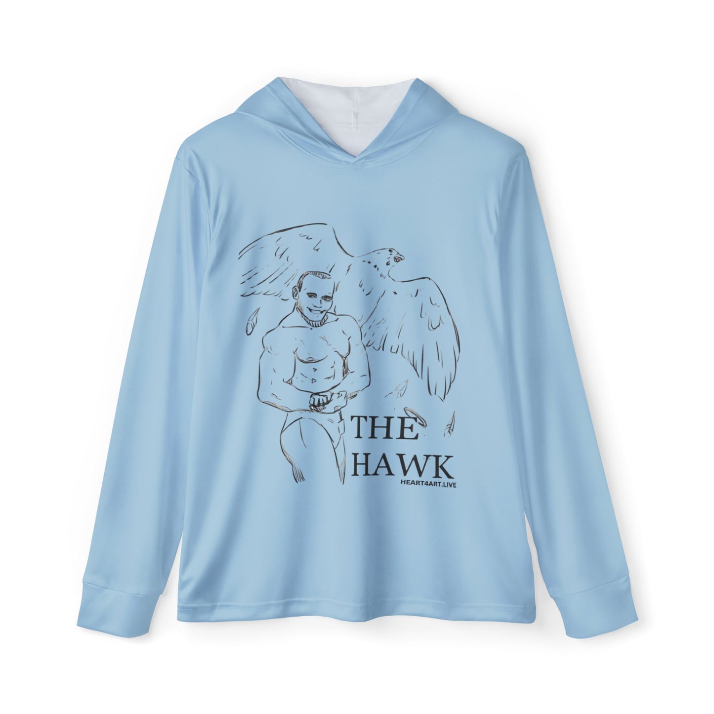 THE HAWK Men's Sports Warmup Hoodie (AOP) Light Blue