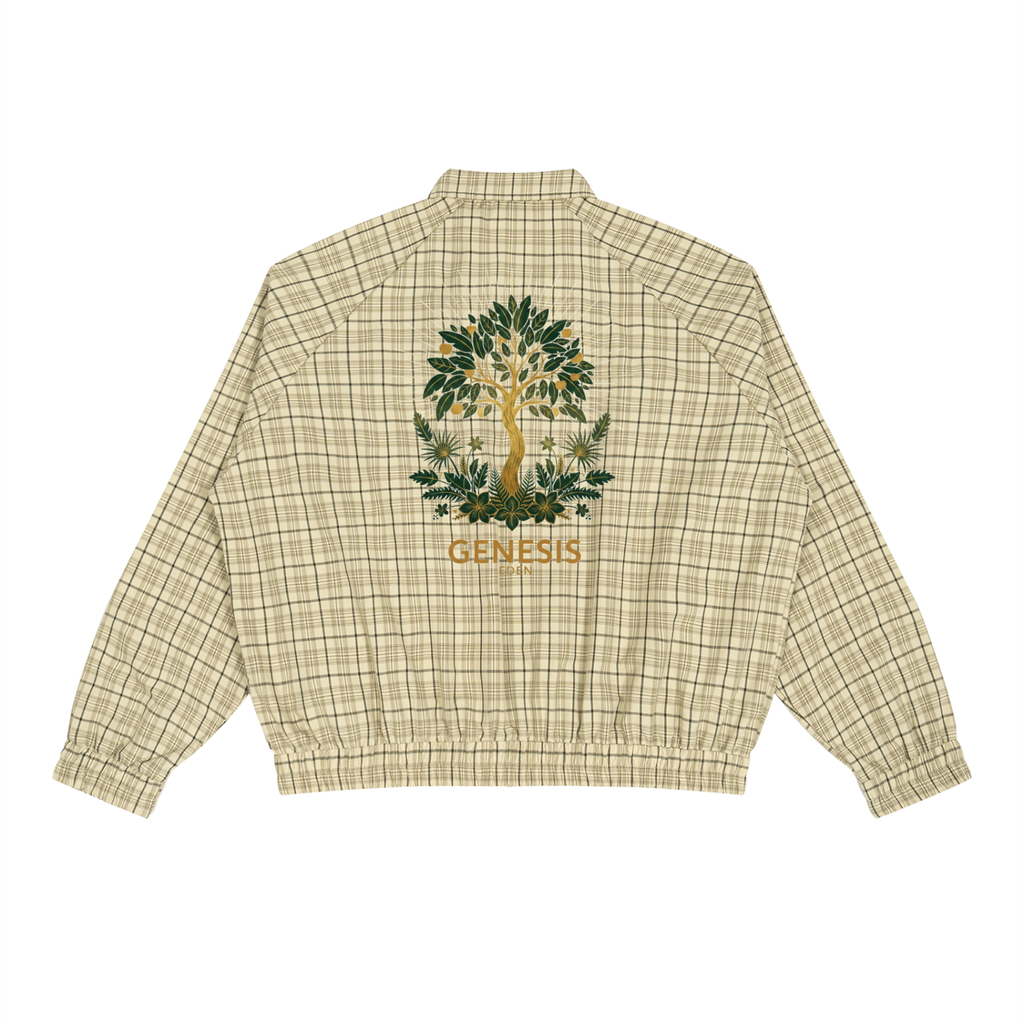 THE GENESIS COLLECTION: THE GARDEN Unisex Plaid Full-Zip Track Jacket