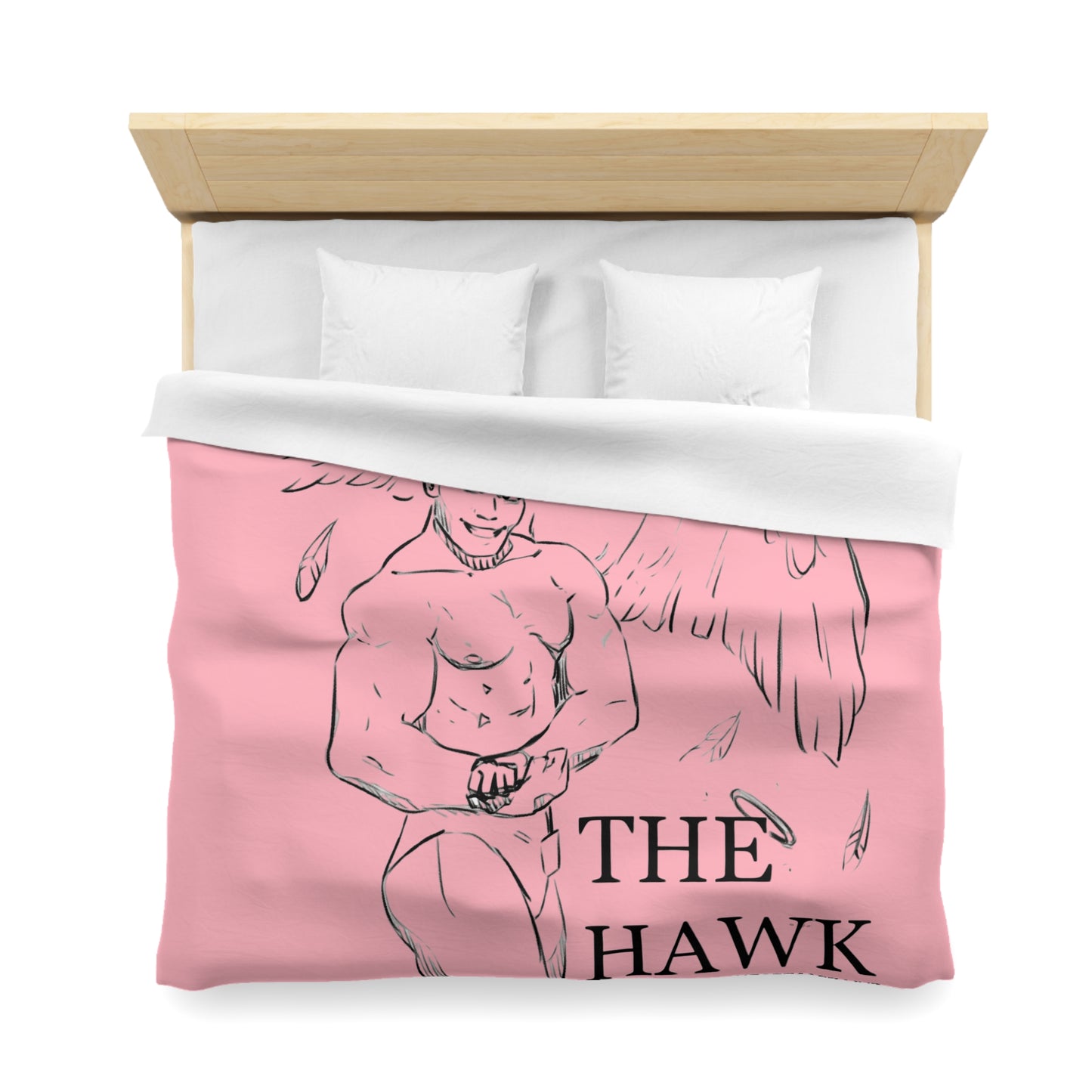 THE HAWK Microfiber Duvet Cover (Light Pink)