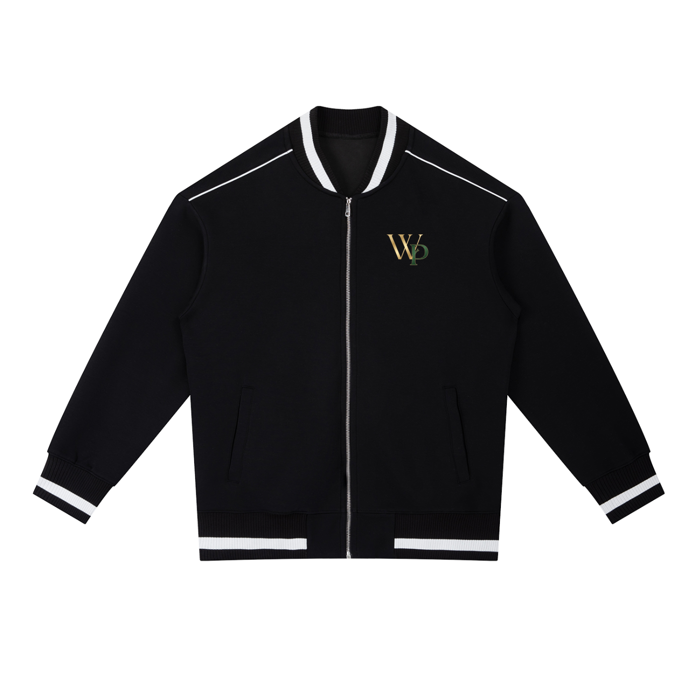 THE GENESIS COLLECTION: THE GARDEN Unisex Contrast Piping Zip Bomber Jacket
