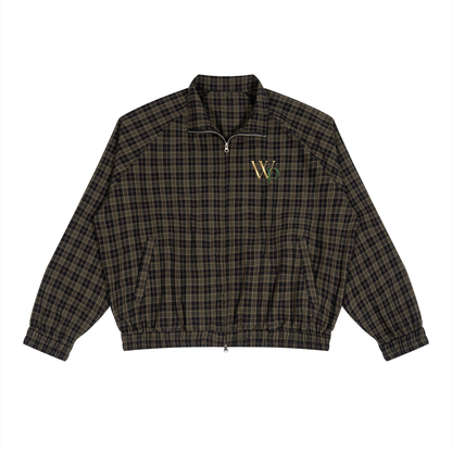 THE GENESIS COLLECTION: THE GARDEN Unisex Plaid Full-Zip Track Jacket