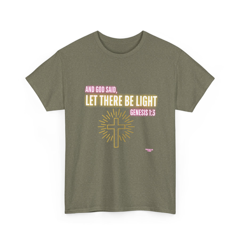 Let There Be Light! Christian Unisex Heavy Cotton Tee