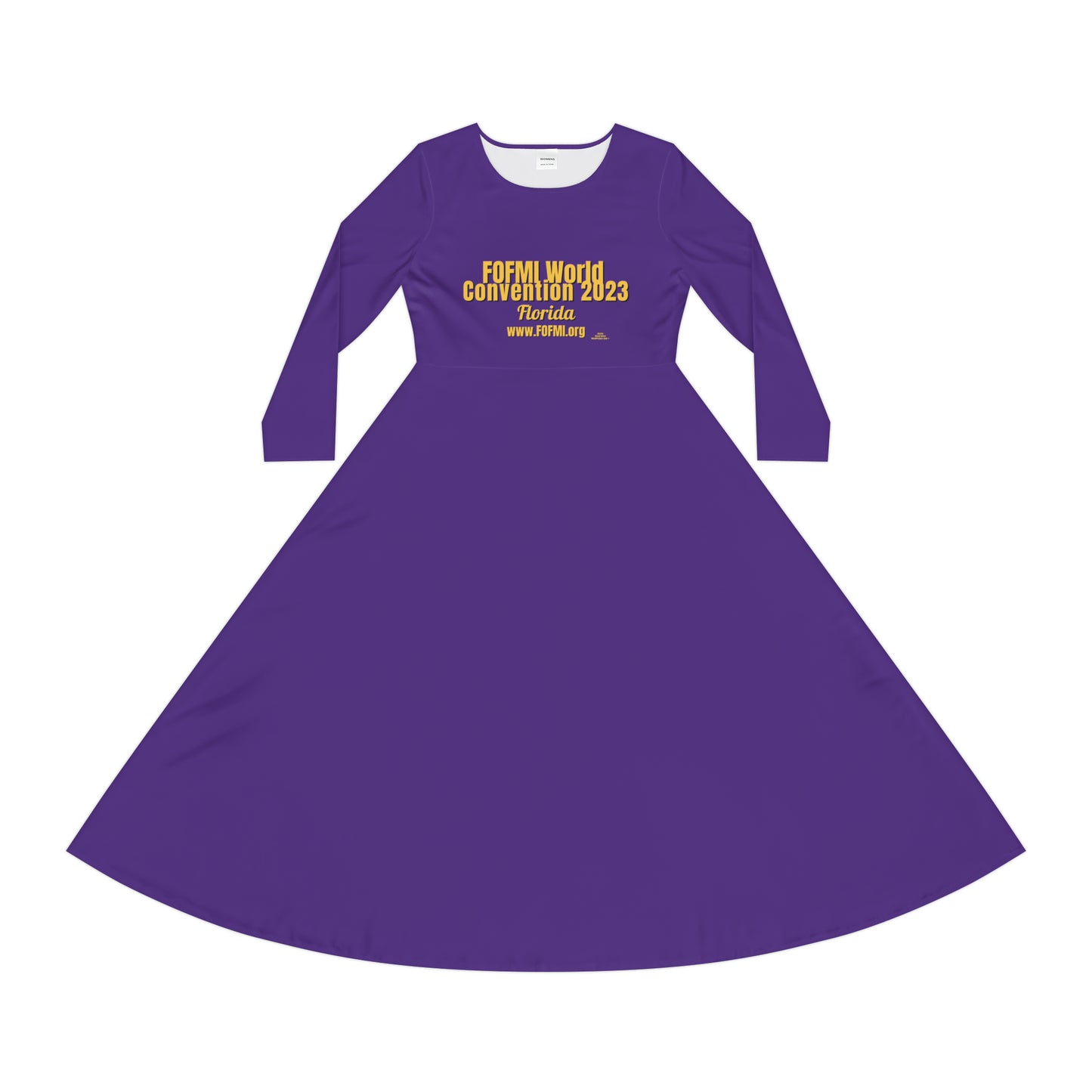 FOFMI WORLD CONVENTION 2023 Women's Long Sleeve Dress (Purple)