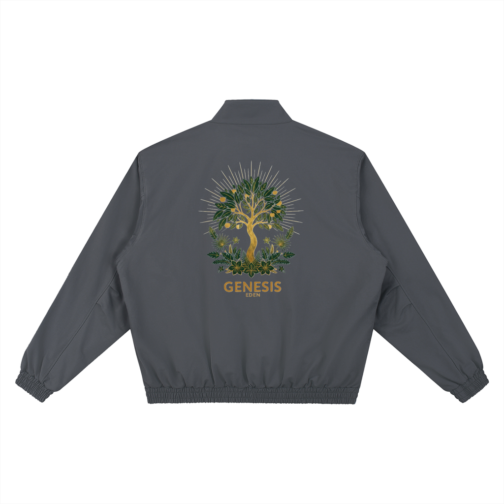 THE GENESIS COLLECTION: THE GARDEN Unisex Stand Collar Bomber Jacket