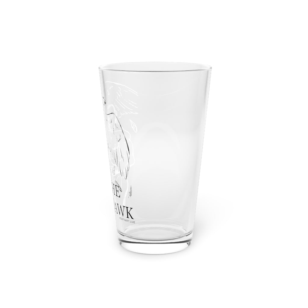 THE HAWK Pint Glass, 16oz