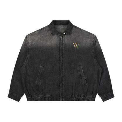 THE GENESIS COLLECTION: THE GARDEN Unisex Vintage Wash Full-Zip Denim Jacket
