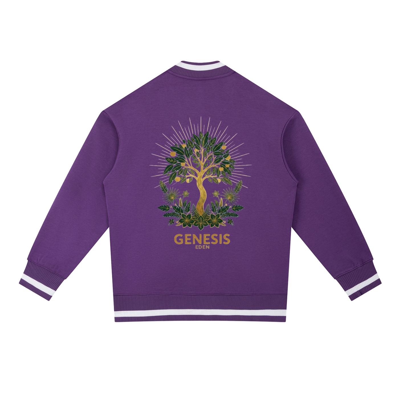 THE GENESIS COLLECTION: THE GARDEN Unisex Contrast Piping Zip Bomber Jacket