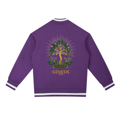 THE GENESIS COLLECTION: THE GARDEN Unisex Contrast Piping Zip Bomber Jacket