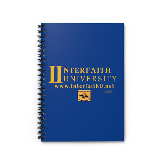 Interfaith University Spiral Notebook - Ruled Line (Blue)