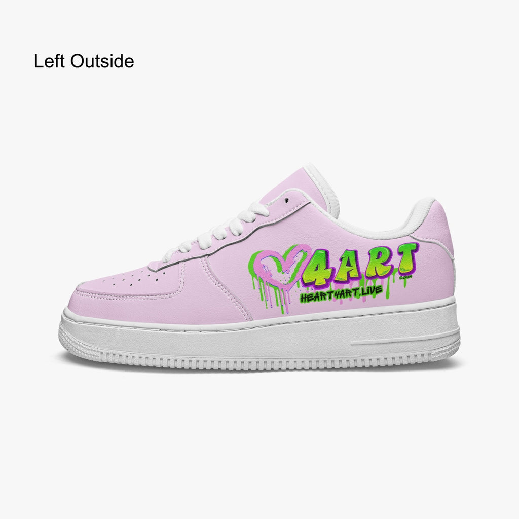 Heart4art Type 2 AF1 Low-Top Microfiber PU Leather Sports Sneakers