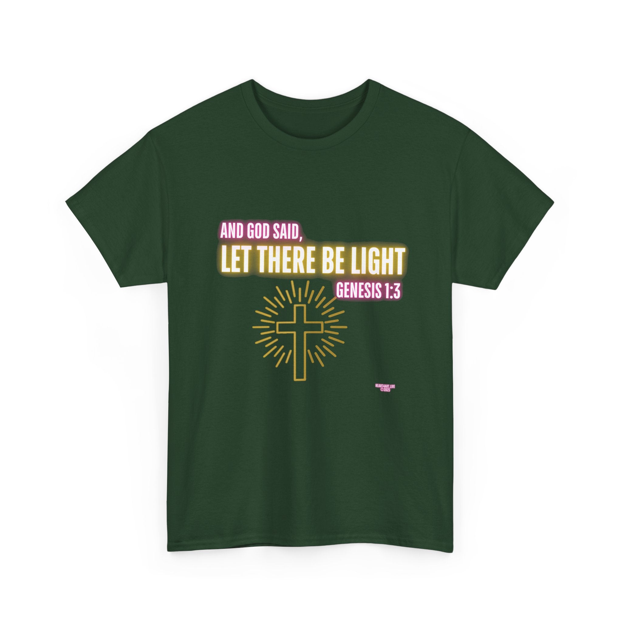 Let There Be Light! Christian Unisex Heavy Cotton Tee