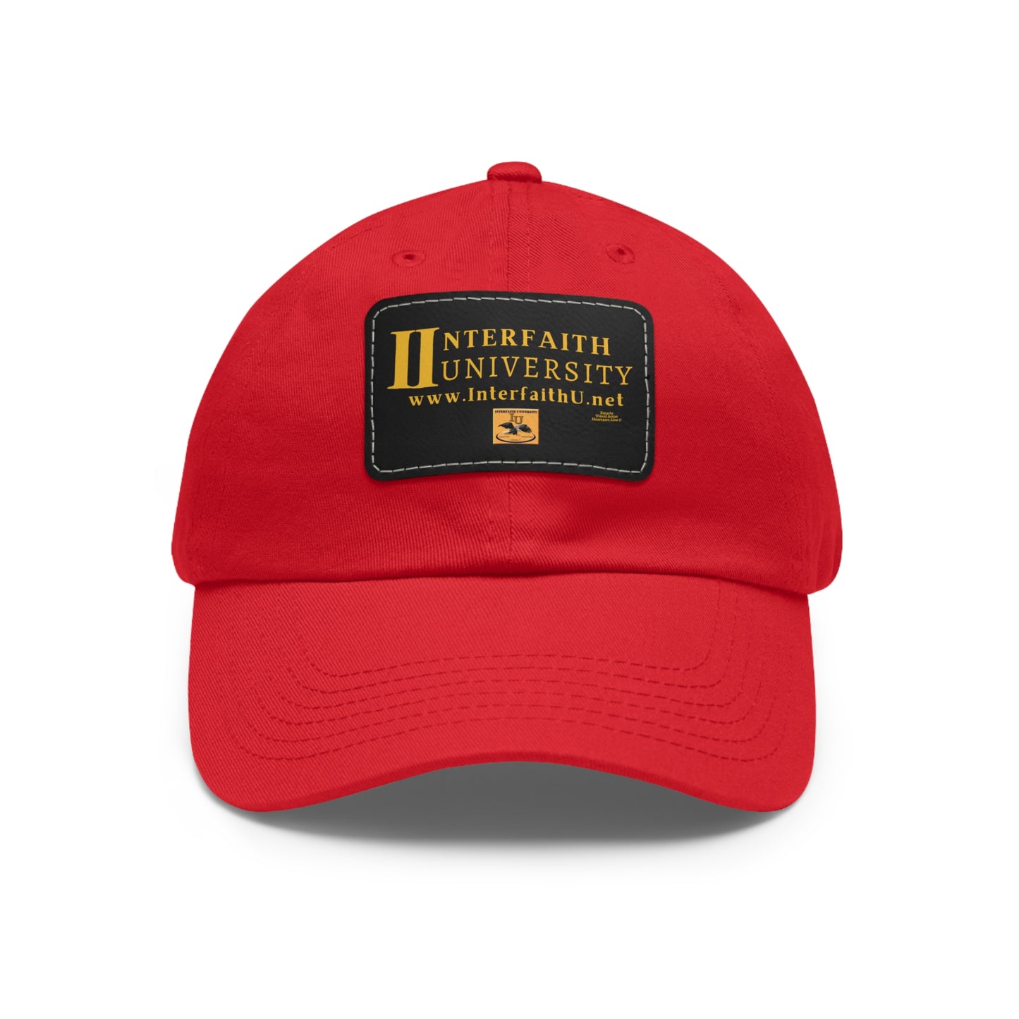 Interfaith University Hat with Leather Patch (Rectangle)