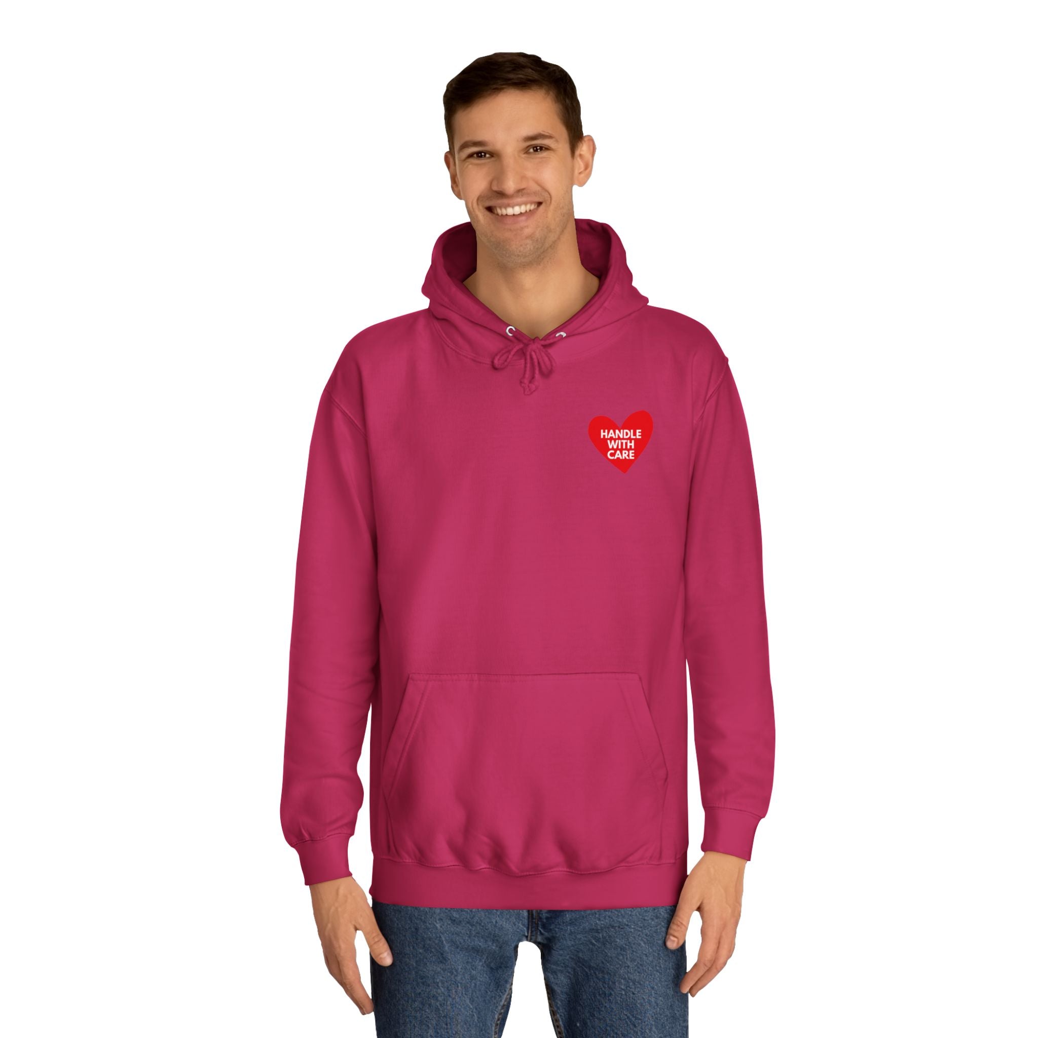 HANDLE WITH CARE Unisex College Hoodie
