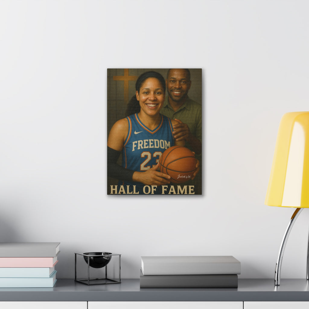 TRIBUTE TO A TRUE FEMALE CHRISTIAN ATHLETE Canvas Stretched, 0.75"