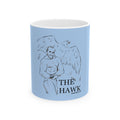 THE HAWK Ceramic Mug, (11oz, 15oz) Light Blue