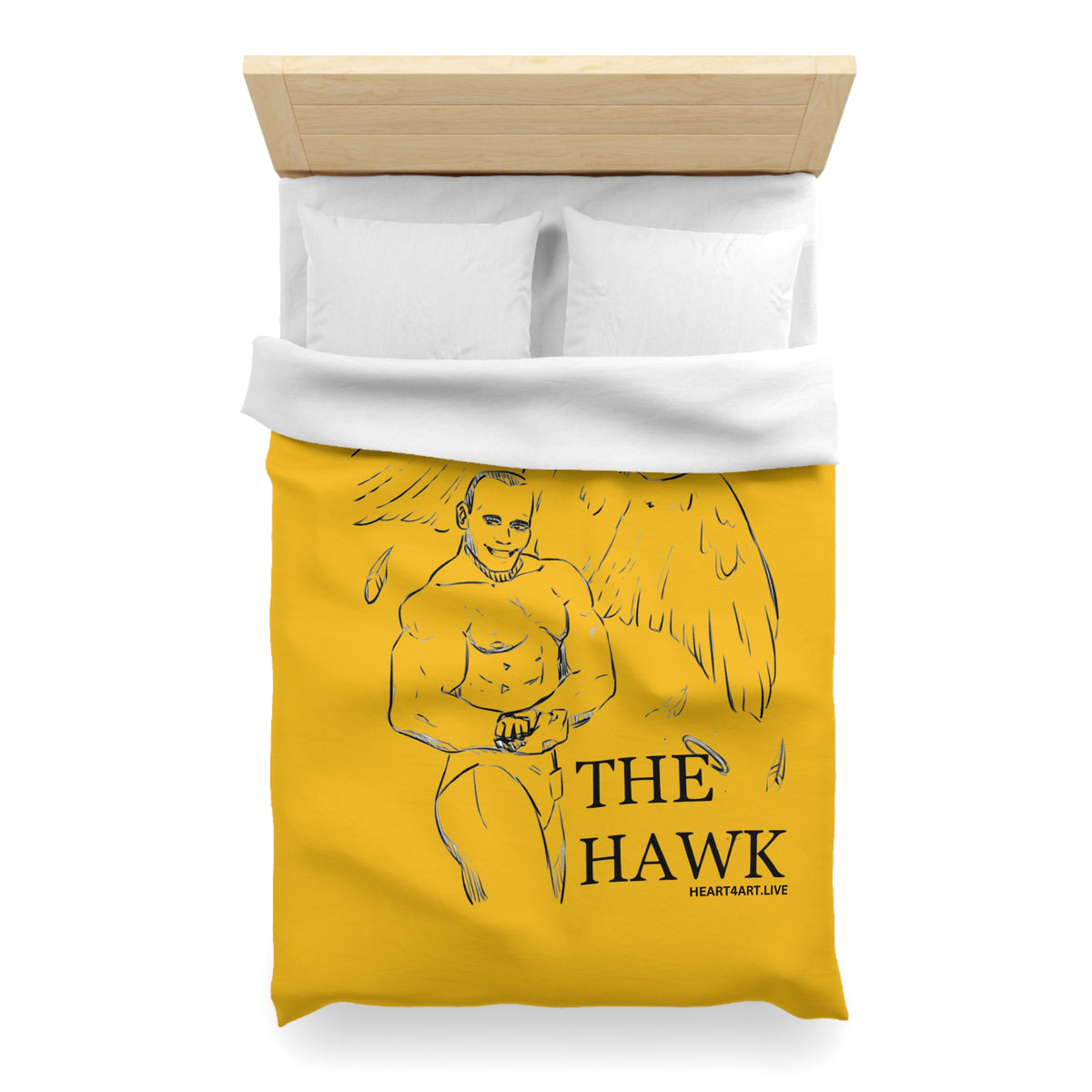 THE HAWK Microfiber Duvet Cover (Gold)
