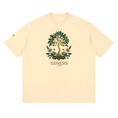THE GENESIS COLLECTION- The Garden Unisex Streetwear Loose Drop Shoulder T-Shirt