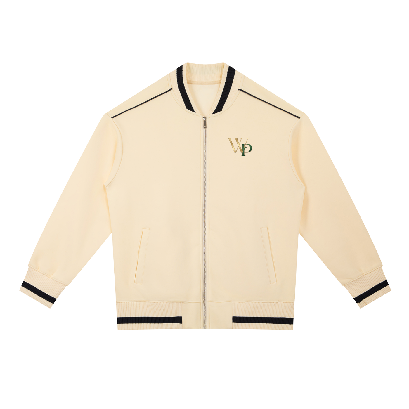 THE GENESIS COLLECTION: THE GARDEN Unisex Contrast Piping Zip Bomber Jacket