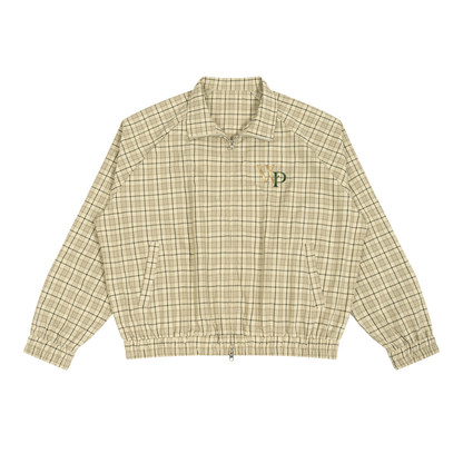 THE GENESIS COLLECTION: THE GARDEN Unisex Plaid Full-Zip Track Jacket