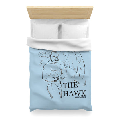 THE HAWK Microfiber Duvet Cover (Light Blue)