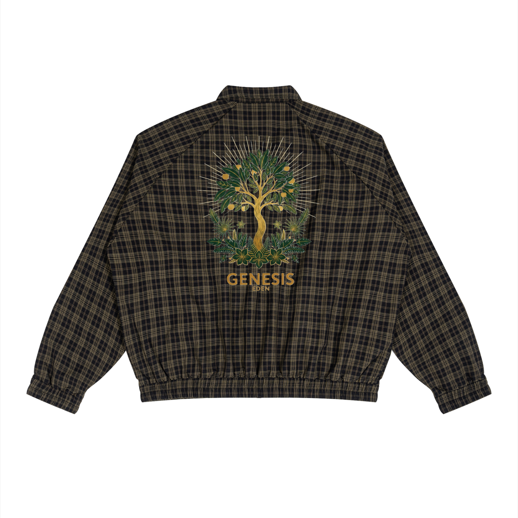 THE GENESIS COLLECTION: THE GARDEN Unisex Plaid Full-Zip Track Jacket