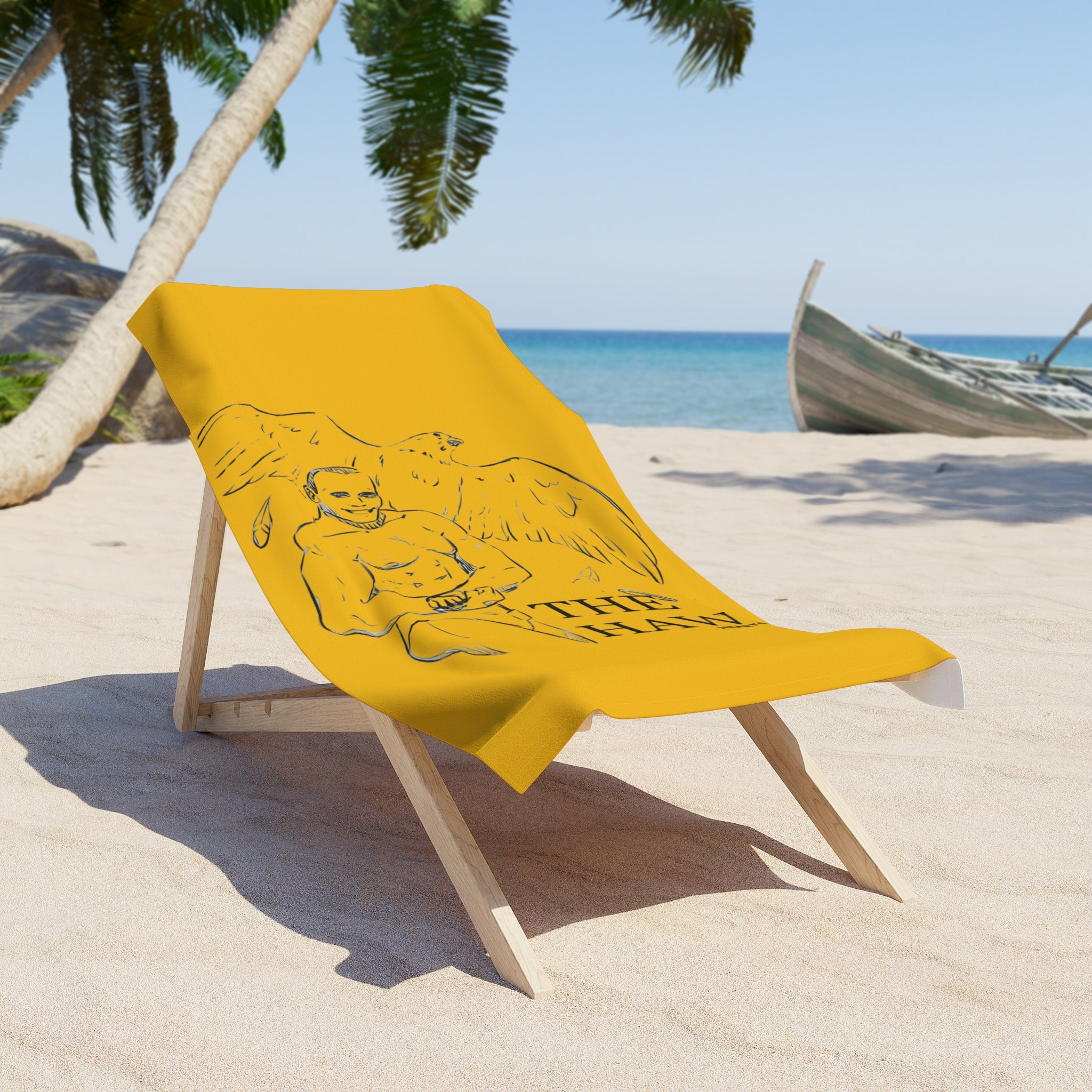 THE HAWK Beach Towel (Gold)