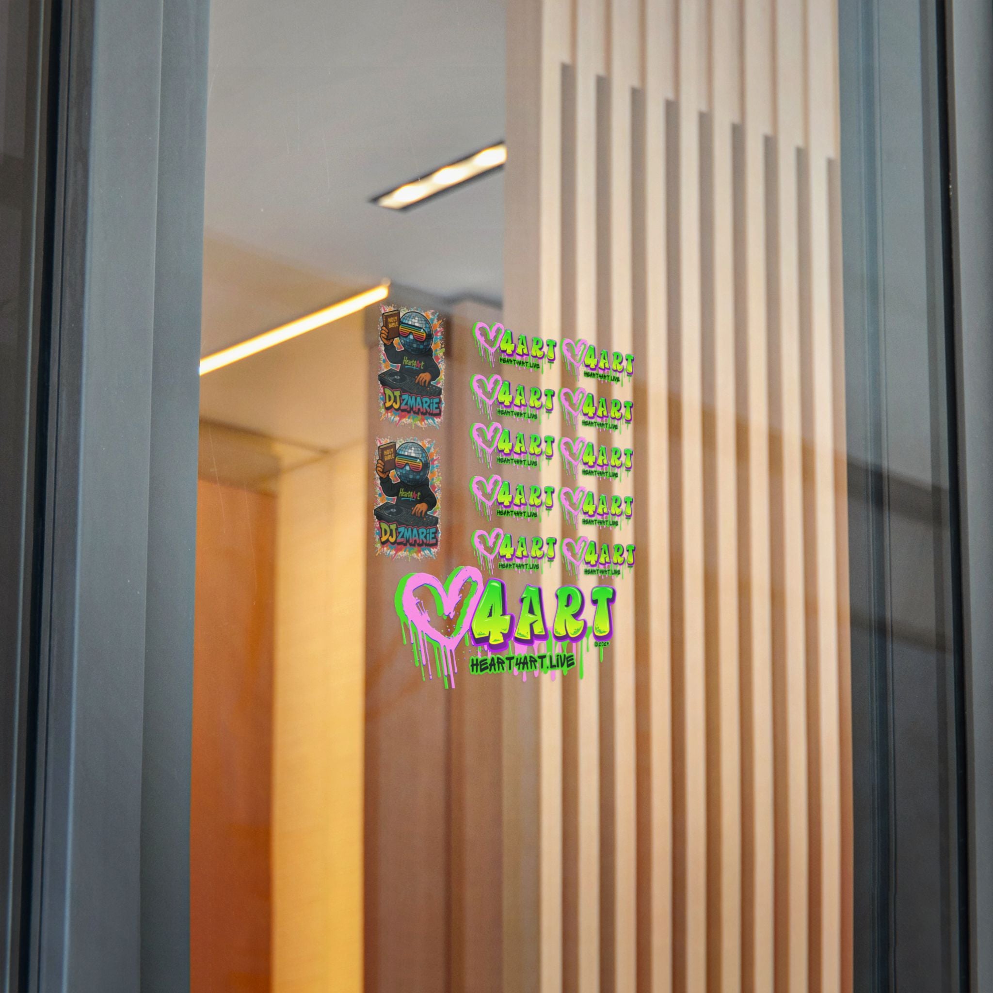 HEART4ART Die-Cut Stickers, (DTF)