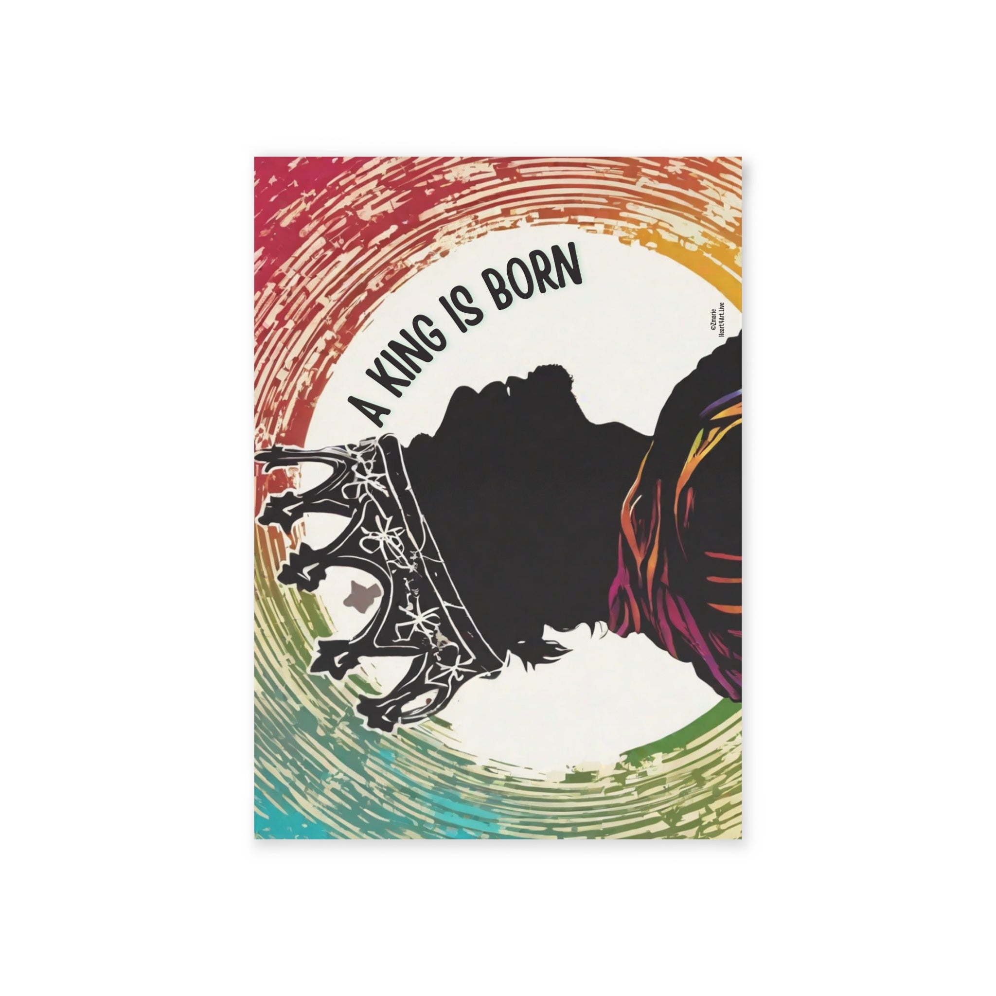 A KING IS BORN Holiday Card (Two-sided print)