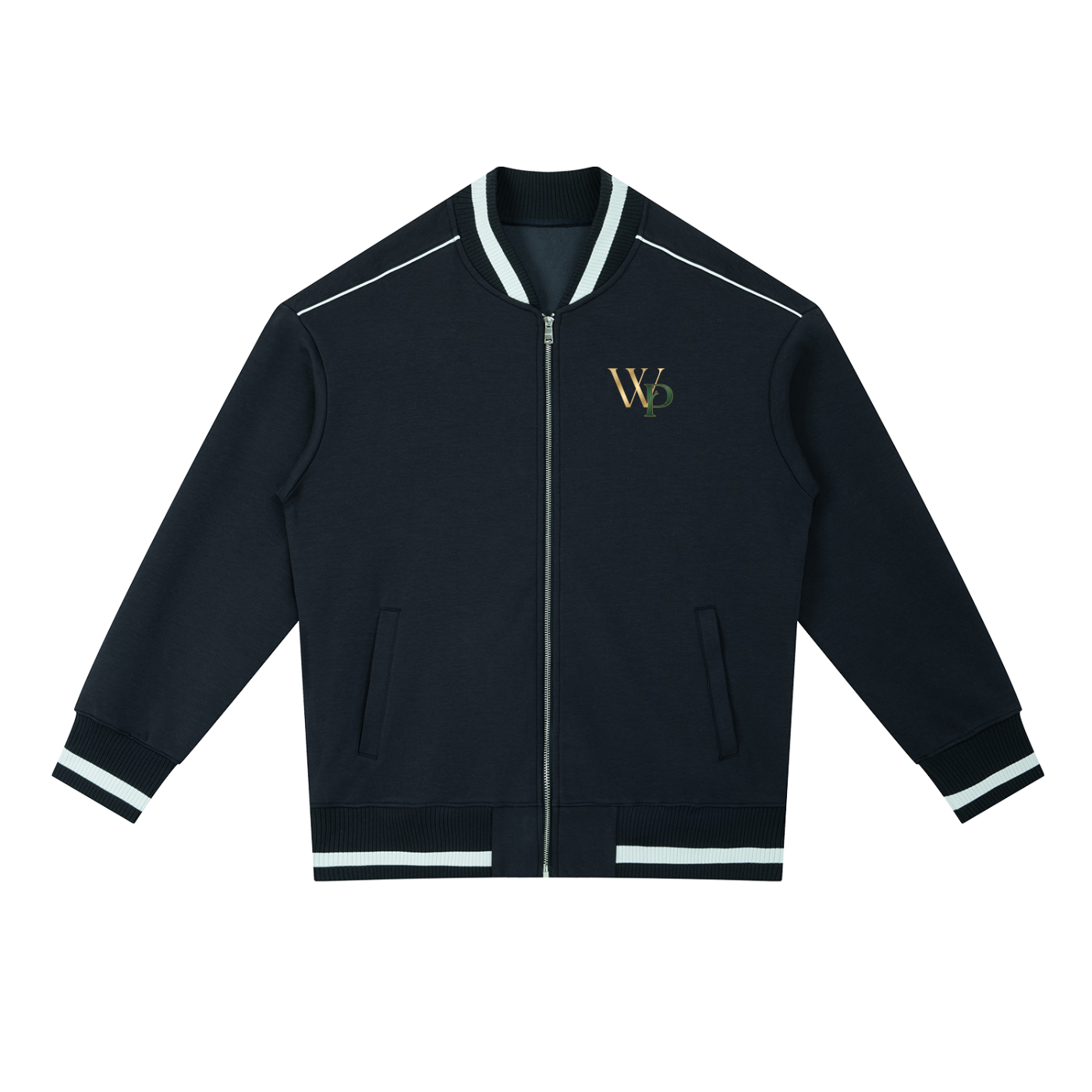 THE GENESIS COLLECTION: THE GARDEN Unisex Contrast Piping Zip Bomber Jacket