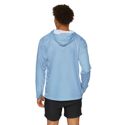 THE HAWK Men's Sports Warmup Hoodie (AOP) Light Blue