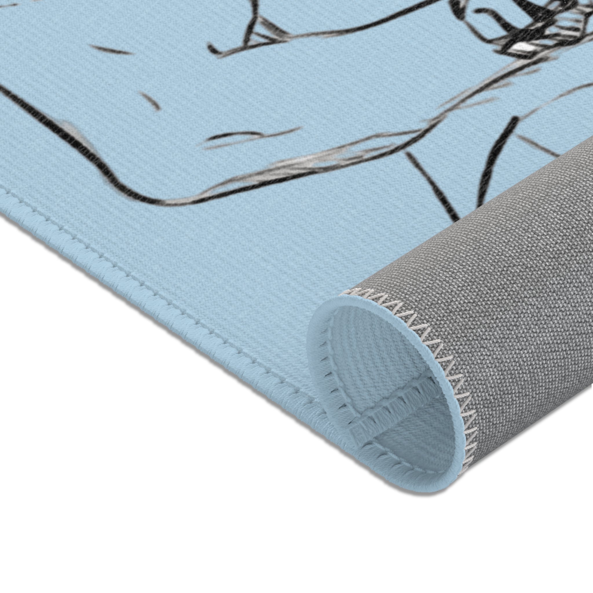 THE HAWK Area Rugs (Light Blue)